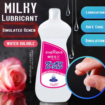 500ML Lubricant for Men Women Sex Toys Cream Sex Viscous Lube Water Based Oil Lubricating Anal Vaginal Adult Imitation Semen 18