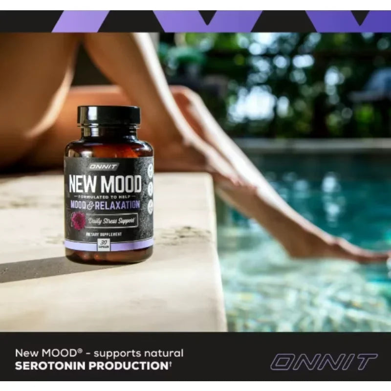 Vitamin D Supplement, Chamomile Flower Extract, Stress Relief, Mood & Relaxation Supplement, 30 Capsules