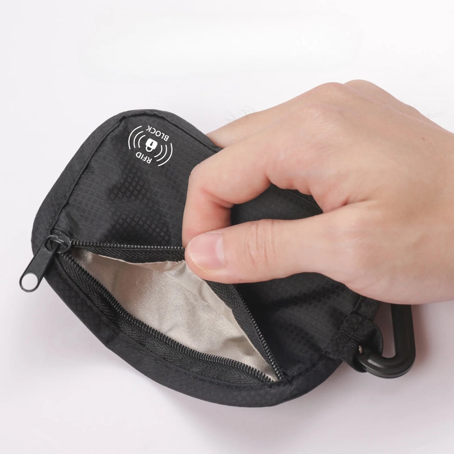 RFID Blocking Lightweight Hidden Clip Stash Money Belt Travel Pouch + Credit Card/ID Holder Money for Women & Men