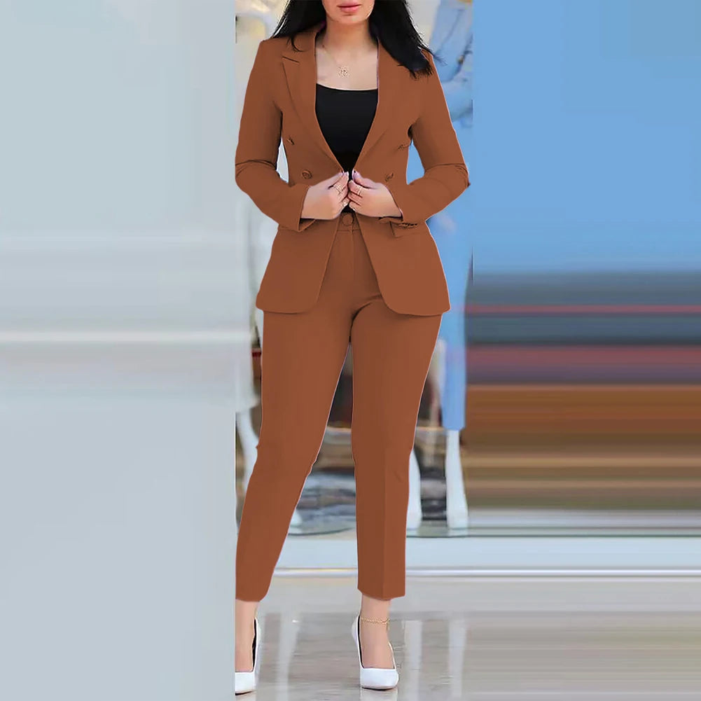 Fashionable Business Look Business Wear Casual Trousers M Orange All Seasons Casual Style Long Sleeve Style New Condition