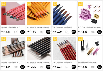 Eyebrow Pencil Waterproof Microblading Eyebrow Pen Tint Tattoo Eyebrows Makeup Cosmetics Natural Long Lasting Eye Brow Pencil