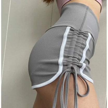 Fitness Sexy Coquette Sports Women's Shorts Running Sport Female Short Pants Gym Low Price Harajuku Fashion Casual Y2k Aesthetic Gray Shorts