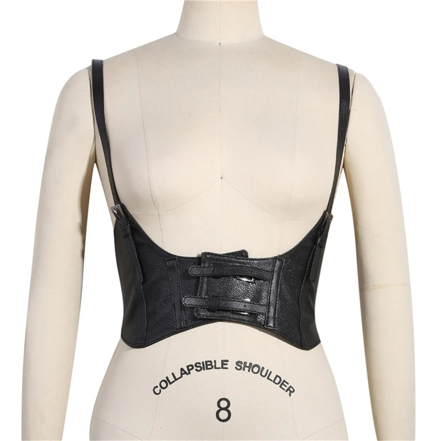 Women's Waist Belt Underbust Corset PU Leather Adjustable Punk Cummerbund Corset Wide Belts Dress Costume Waistband Cincher 1PC