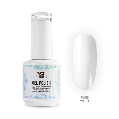 AWStorG15ml 2 IN 1 Crystal Top Coat Transparent Soak Off UV LED Nails Art Manicure Gel Nail Polish Varnishes Primer Function Gel 15ml Pure White