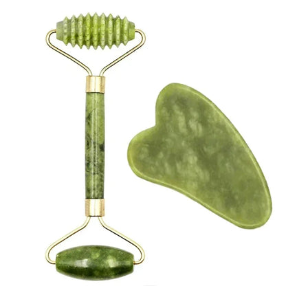 Natural Jade Roller Face Gua Sha Natural Stone Body Neck Massager Acupoint Eye Care Spa Massage Tools Massage Visage Lifting Badiee Stylez