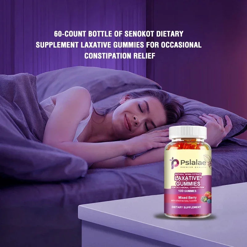 Laxative Gummies - Supports Intestinal Health, Relieves Constipation, Bowel Cleansing and Detoxification, Nutrient Digestion