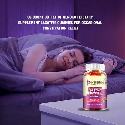 Laxative Gummies - Supports Intestinal Health, Relieves Constipation, Bowel Cleansing and Detoxification, Nutrient Digestion
