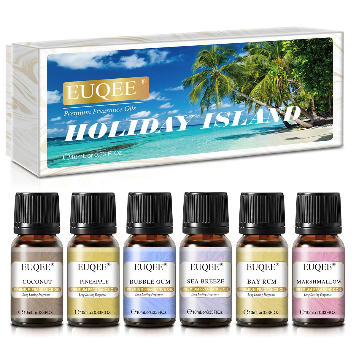 EUQEE 10ML Men's Fragrance Oil For Car Diffuser,Making Candle Leather Forest Pine Coffee Cake Cedarwood Bay Rum 1pcs/3pcs/6pcs - Badiee Stylez