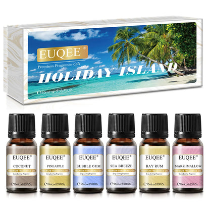 EUQEE 10ML Men's Fragrance Oil For Car Diffuser,Making Candle Leather Forest Pine Coffee Cake Cedarwood Bay Rum 1pcs/3pcs/6pcs - Badiee Stylez