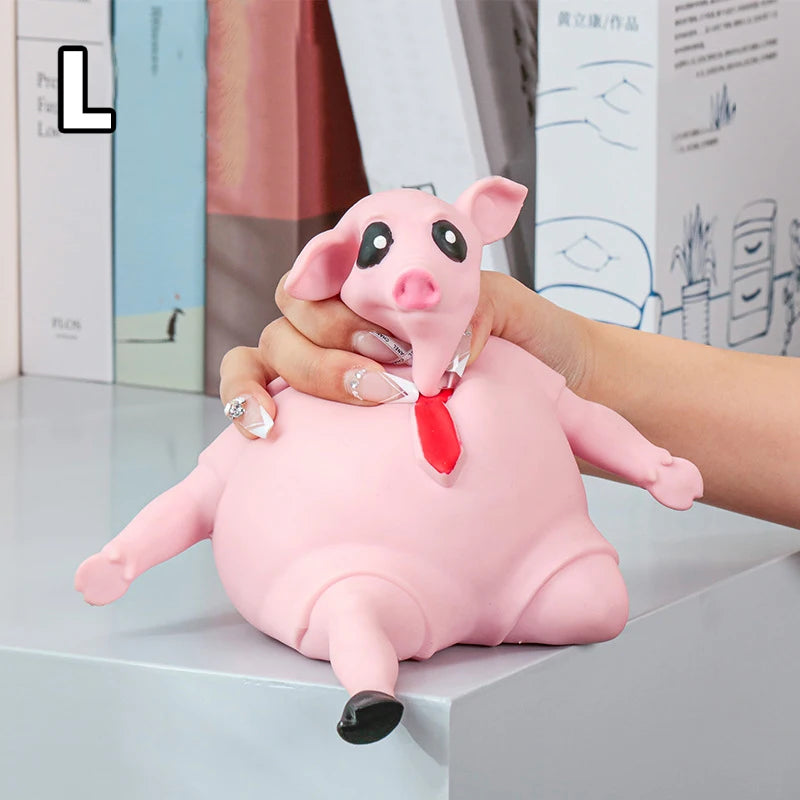 Pet Squeezing Pink Pig Stress Relief Toy Cute Squeezing Animal Cute Little Pig Doll Stress Relief Toy Pet Supplies New 3