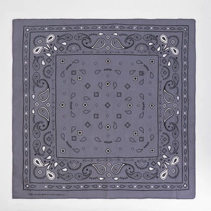 Popular Hip Hop Navy Blue Cashew Flower Bandana Men Women Outdoor Headbands Hair Band Wrist Wrap Amoeba Scarves Hair Accessories f-292