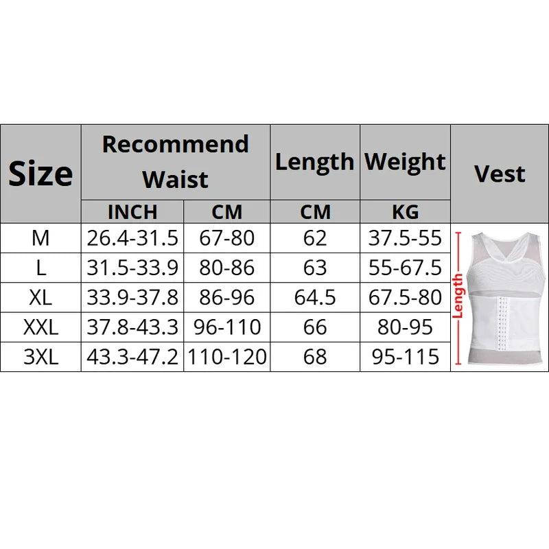 Mens Body Shaper Compression Vest Abdomen Shapewear Tummy Slimming Sheath Gynecomastia Shapers Corset Waist Trainer Fajas Tops Badiee Stylez
