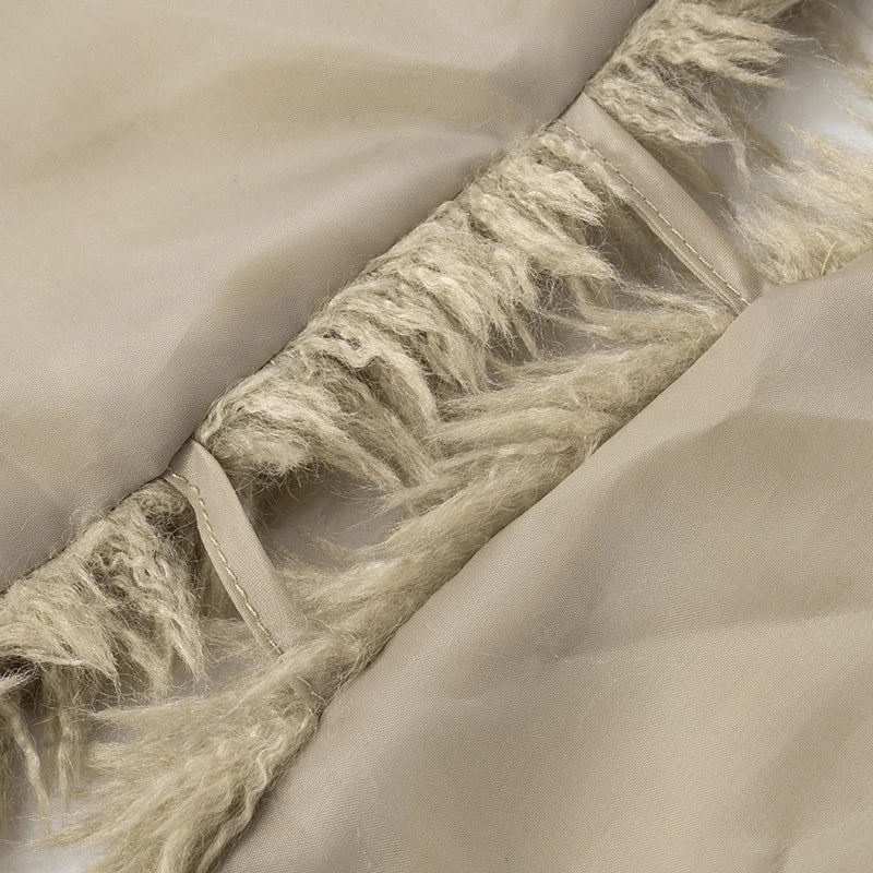 BKLD Sexy Temperament Fluffy Tops For Women High Street Y2K Nightclub Outfits Faux Fur Backless Lacing Solid 2025 Vest Waistcoat