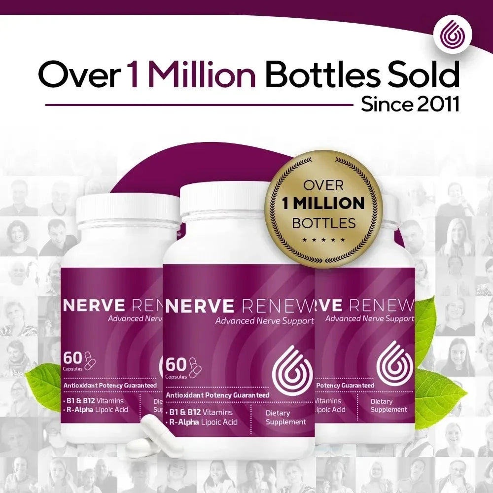 Nerve Renew Advanced Nerve Support - with R-Alpha Lipoic Acid & Vitamin B Complex - Antioxidant