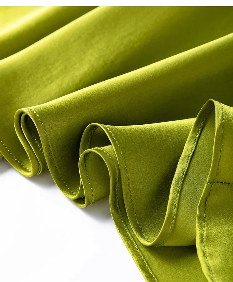 SuyaDream Woman Long Dress, 100%Real Silk, V Neck, Solid Spaghetti Strap Dresses, 2025 Elegant Chic Clothes Badiee Stylez