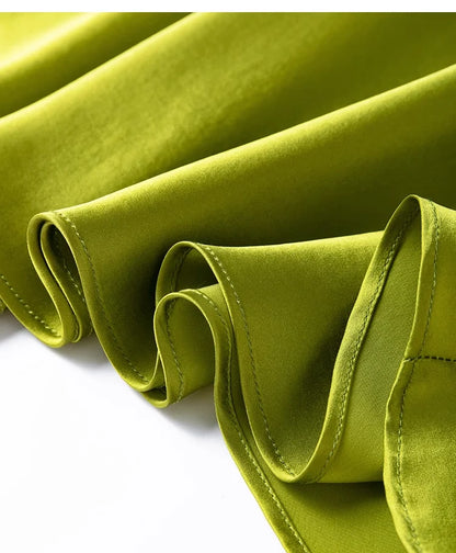 SuyaDream Woman Long Dress, 100%Real Silk, V Neck, Solid Spaghetti Strap Dresses, 2025 Elegant Chic Clothes Badiee Stylez