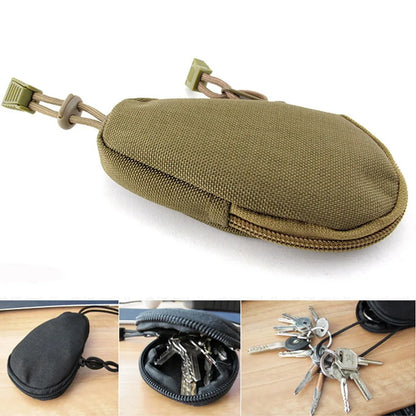 Practical Oxford Cloth Mini Key Holder Multipurpose Easy to Use Men Coin Purses Portable Mini Zipper Case Outdoor