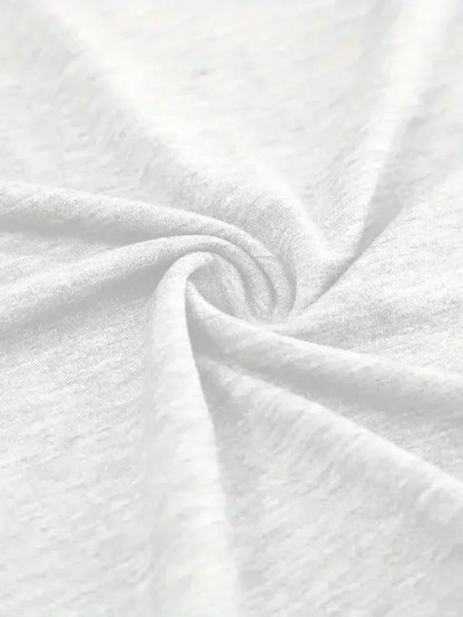 Plus Size Women's White Short - Sleeve T - shirt, Leopard Heart Graphic Print, Sexy & Stylish Streetwear Top