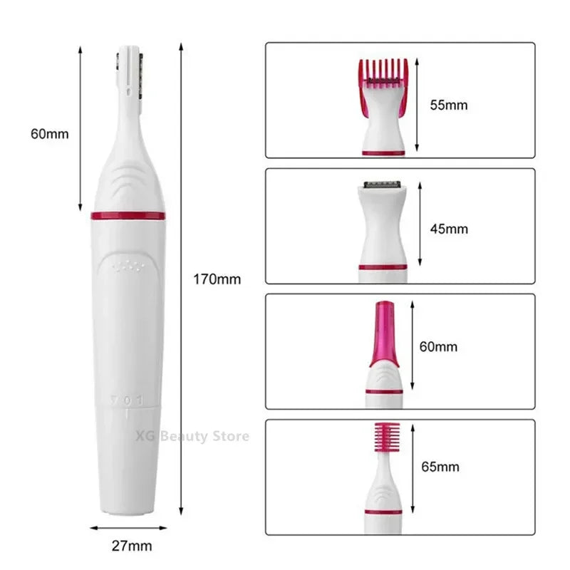 Multifunction 5 In 1 Electric Epilator For Women Hair Remover Shaver Razor For Eyebrow Underarm Bikini Leg Depilador Feminino