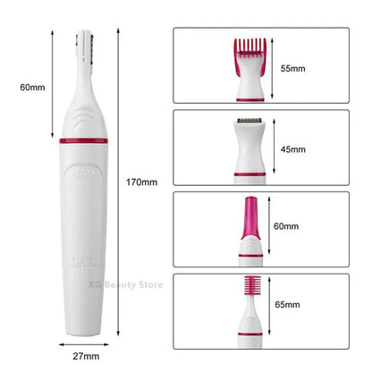 Multifunction 5 In 1 Electric Epilator For Women Hair Remover Shaver Razor For Eyebrow Underarm Bikini Leg Depilador Feminino
