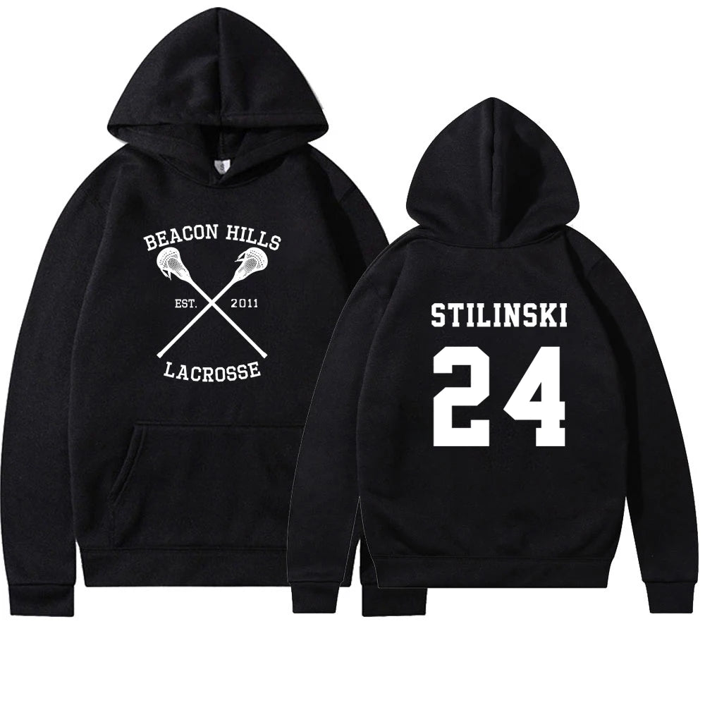 Teen Wolf Hoodie Beacon Hills Lacrosse Hoodie Stilinski 24 Teen Wolf Hooded Sweatshirt Dylan Obrien Unisex Teen Wolf Hoodies