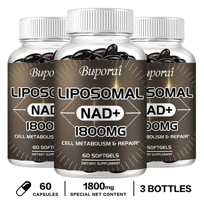 Liposomal NAD Supplement - Aging Defense, Cellular Energy, Heart & Brain Function,Longevity 60 Capsule-3bottles