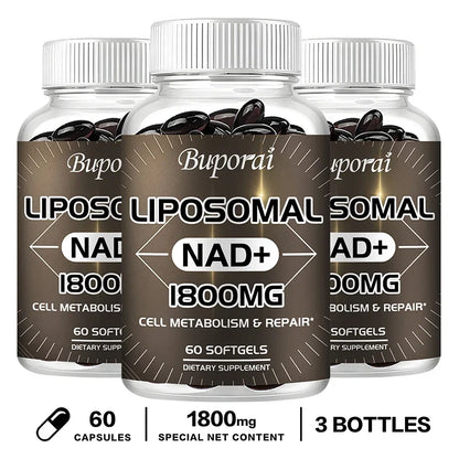 Liposomal NAD Supplement - Aging Defense, Cellular Energy, Heart & Brain Function,Longevity 60 Capsule-3bottles