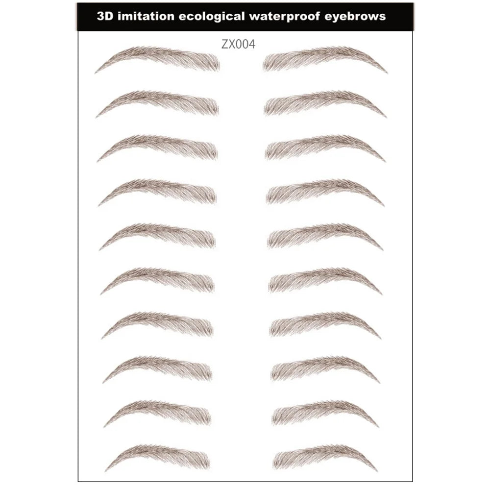 4D Hair-Like Eyebrow Stickers Waterproof Eyebrow Tattoo Water Transfer Eye Brow Enhancer Long Lasting Korean Cosmetics ACE683