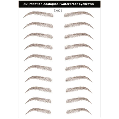 4D Hair-Like Eyebrow Stickers Waterproof Eyebrow Tattoo Water Transfer Eye Brow Enhancer Long Lasting Korean Cosmetics ACE683