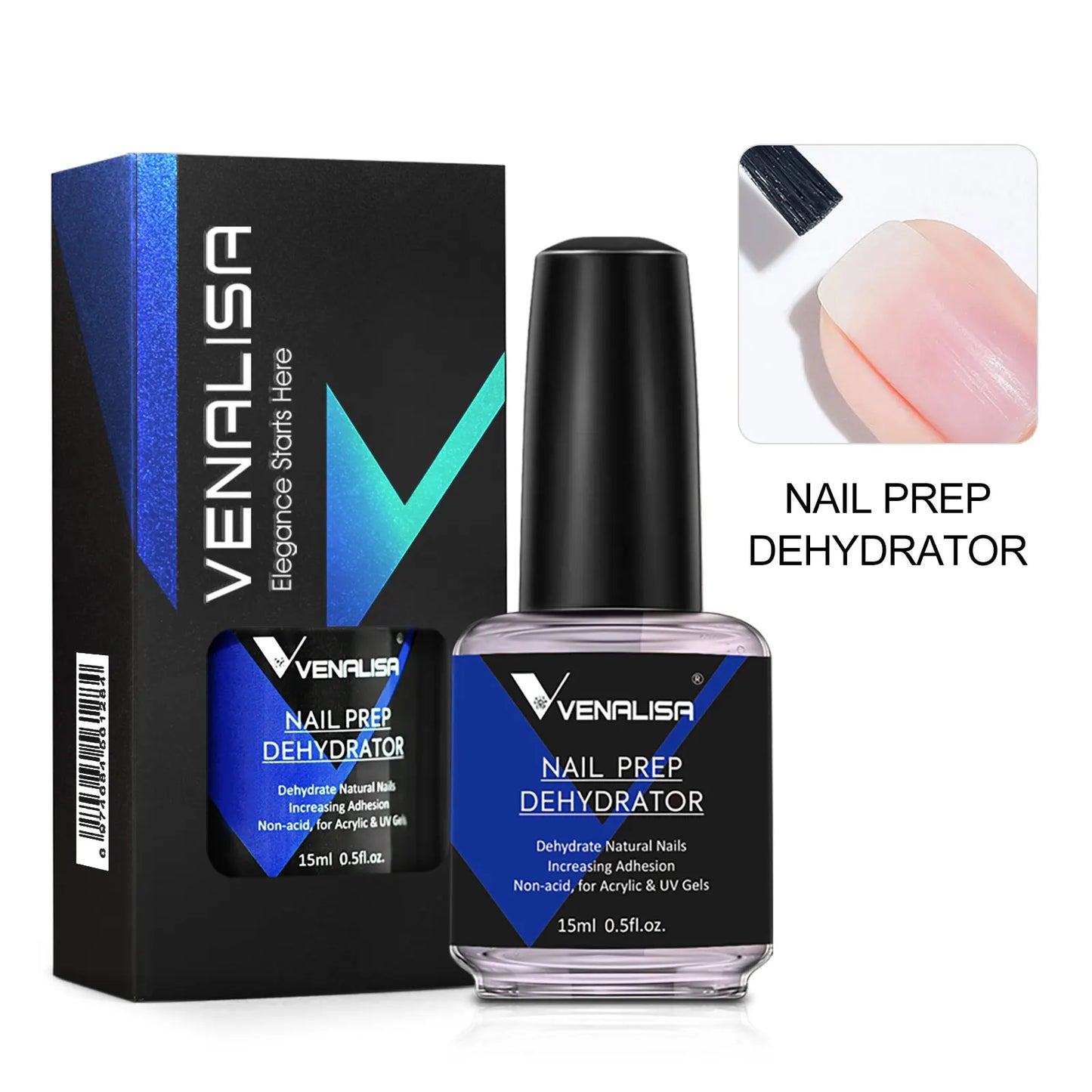Venalisa 15ml Nail Prep Dehydrator Fast Dry Acid-Free Primer Bond Natural for Builder Jelly Gel Nail Gel Polish Color GelVarnish
