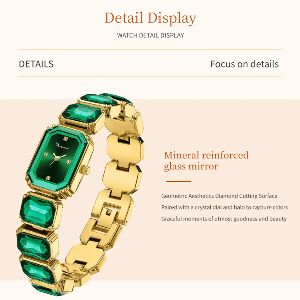 1PC Luxury Women's Watch Fashion Stainless Steel Gold Gorgeous Water Diamond Square Quartz Movement Gift Wrist Watches for Women Badiee Stylez