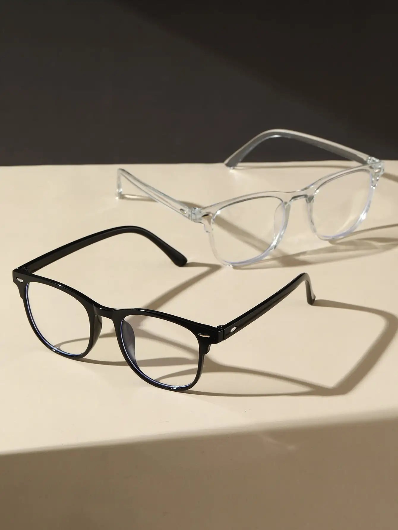 1PC/2PCS Fashion Pentos Plastic Frame Anti-Blue Light Clear Glasses For Daily Office Reading Life Eye Protection Accessories. Badiee Stylez