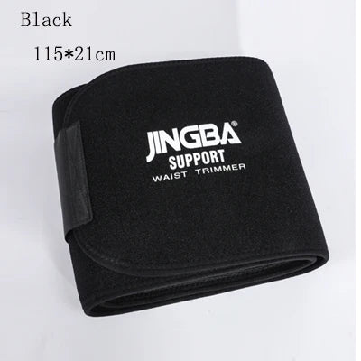 JASONTUTU Neoprene Sport Waist Belt Support Body Shaper Waist Trainer Loss Fitness Sweat Belt Slimming Strap Waist Trimmer Black 115CMx21CM