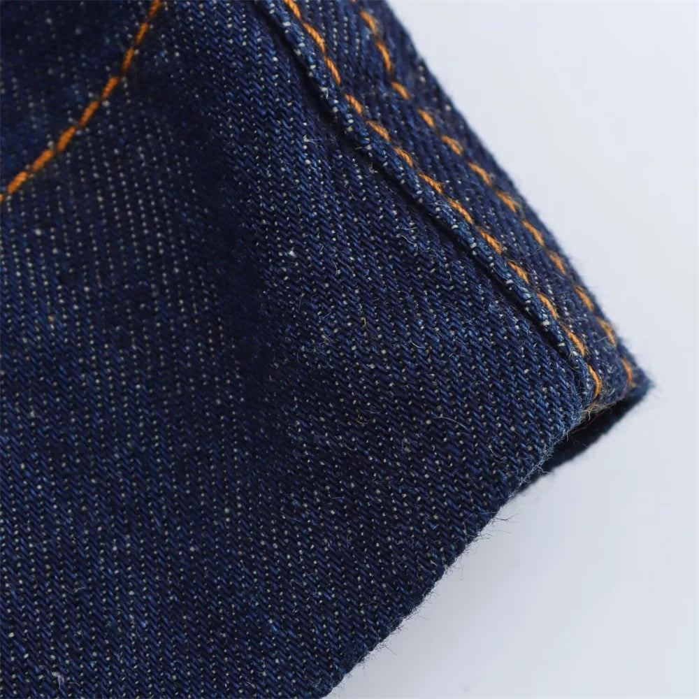 UNIZERA 2025 Women Denim Set Loose Fit Button Down Shirt With Wide Leg Pants Fashionable Casual Wear for Women