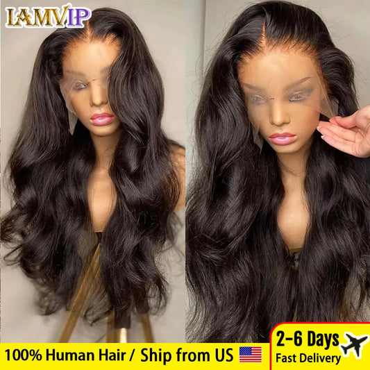 250% 30-36inch Body Wave 13x6 Hd Frontal Human Hair Pre-plucked Lace Brazilian Remy 13x4 Front Wig 4x4 Closure With Hd Full Lace Badiee Stylez