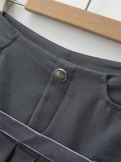 Women's Y2k A-line Pleated Skirt Vintage Plaid Mini Skirt Harajuku Korean Elegant Preppy Style Bow Skirts 2000s Clothes Summer