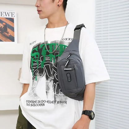 Men Canvas Fit Waistpack Mobile Fanny Waist Packs Men's Sports Outdoor Leisure Running Anti Theft Ultra Thin Invisible Waist Bag