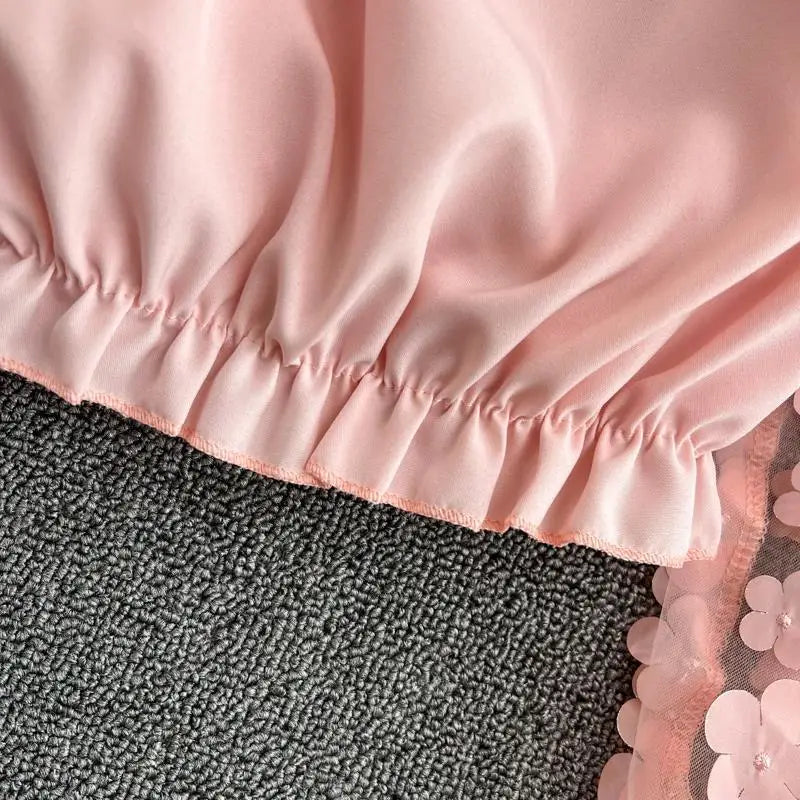 Off Shoulder Sexy Lace Blouses Women 2025 Spring Summer Korean Fashion Long Sleeve Tops Slim Flower Transparent Chiffon Shirts