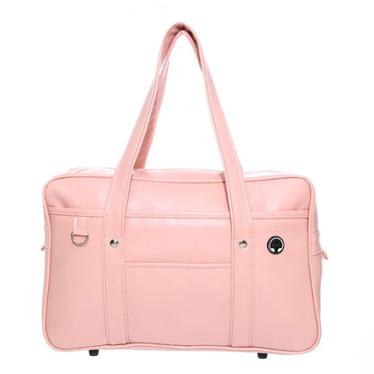 Japanese two-dimensional student JK uniform bag girl PU schoolbag COS wear-resistant waterproof one-shoulder Messenger handbag pink