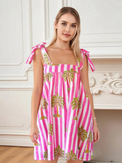 Women s Boho Floral Print Spaghetti Strap Maxi Dress with Ruffle Hem for Summer Vacation Beach Party Casual Wear