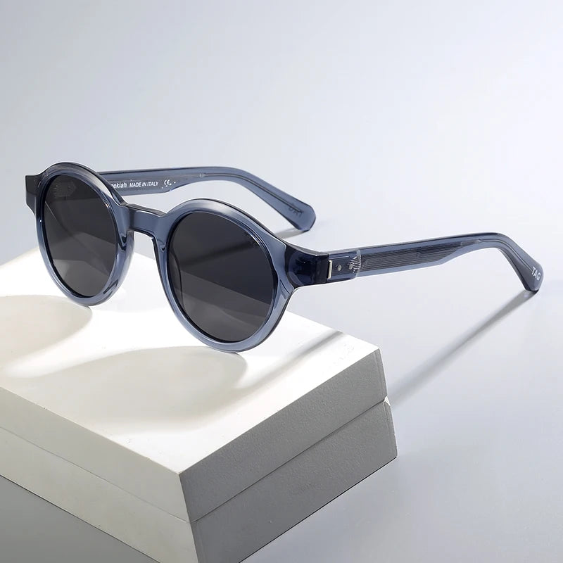 TAG Hezekiah luxury Brand vintage Polarized Sunglasses Men Women Retro round Driving Sun glasses Fashion UV400 acetate Sunglass