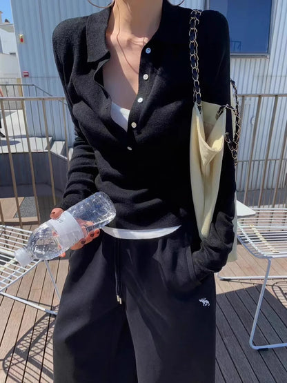 Tonngirls Korean Style Knit T Shirt Women Long Sleeve Skinny Streetwear Pullovers Fake Two Pieces Tops Fashion Autumn Winter Top