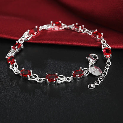 New High quality 925 Sterling Silver 4MM Women Men chain Male Twisted Rope Bracelets Fashion Silver Jewelry H350