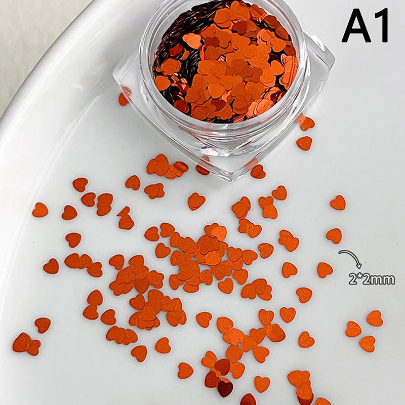 Holographic Laser Star Love Sequins Nail Glitter Gold Silver Sequin Mix Size Paillette DIY Design Nail Art Decorations Tool A1