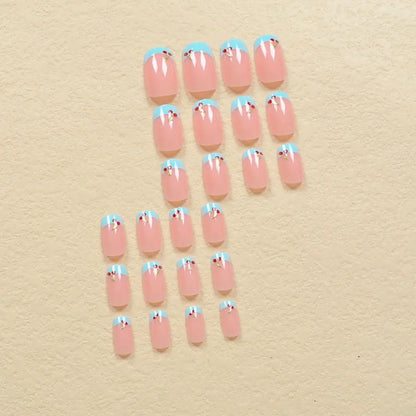 24pcs Manicure Long Almond False Nails Stiletto Ballerina Fake Nials Detachable Halloween Bat French Nail Tips DIY