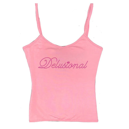 Vintage Punk Rhinestone Letter Gothic Sleeveless Streetwear Short Sleeve Sexy T Shirt Y2k Style Crop Tank Top Women Summer Camis SKY BLUE