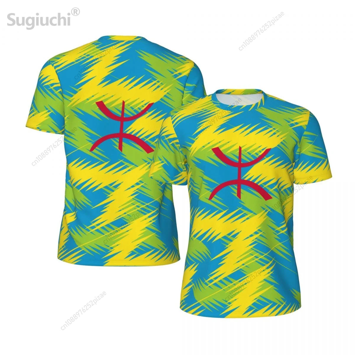 2025 New Amazigh BERBER 3D Printing Flag Mesh T-shirts Men Women Clothing Sports Breathable For Running Bike Fitness T shirt 2 XS（old）