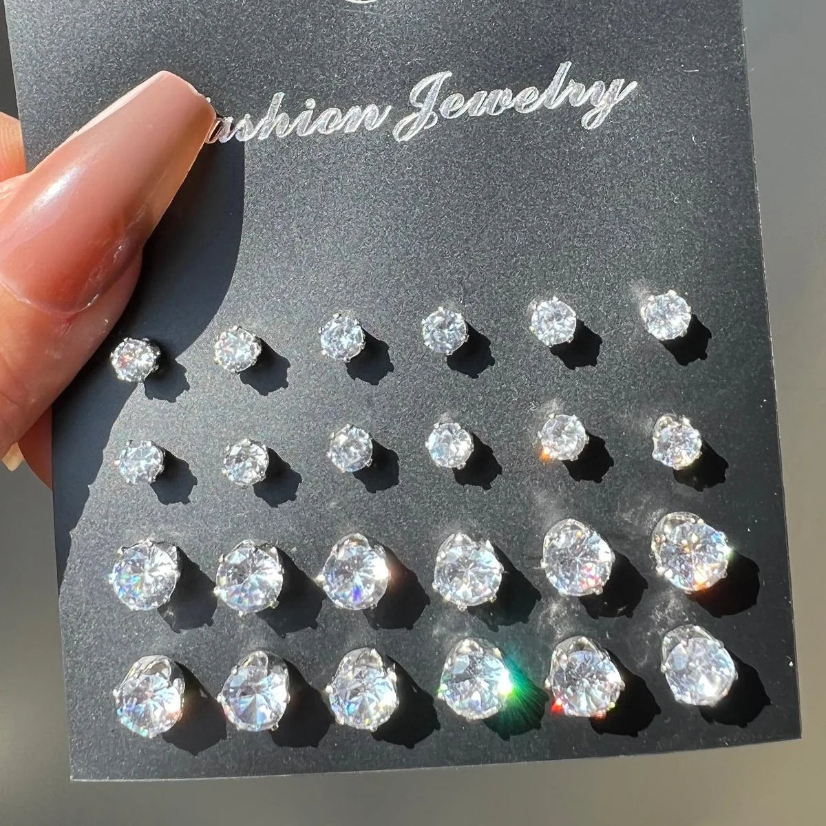 36 Pcs Simple Shiny Rhinestone Stud Earrings Set for Women Fashion Crystal Zircon Pearl Earring New Jewelry Accessories Gifts Badiee Stylez