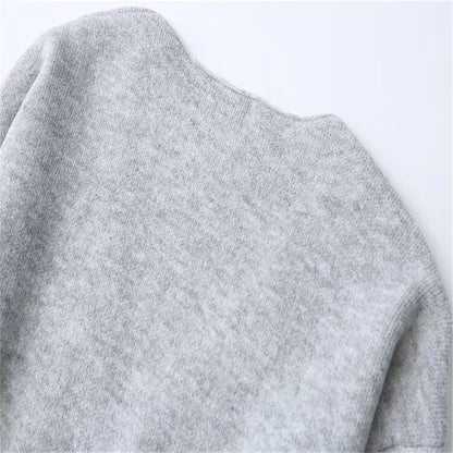 Women Solid Color Lace-up Knitted Sweater Jacket Female Cardigan with Belt Autumn and Winter Woolen Simple Cardigan Sweater