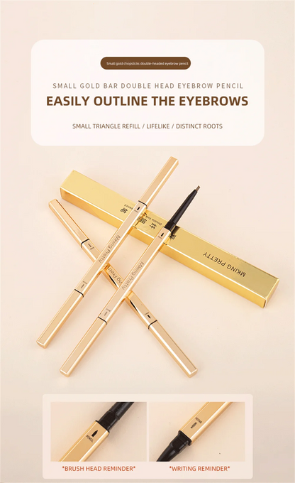 Makeup for Women Waterproof Eyebrow Enhancer Pen with Double Head Pencil and Brush Long Lasting Eye Brow Cosmetics Easy to Wear
